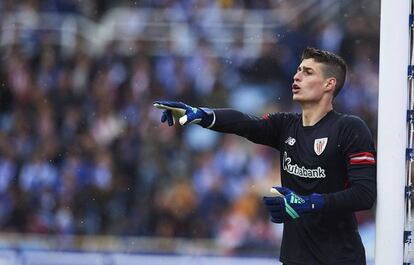 Kepa durante el partido contra la Real Sociedad del pasado mes de abril.