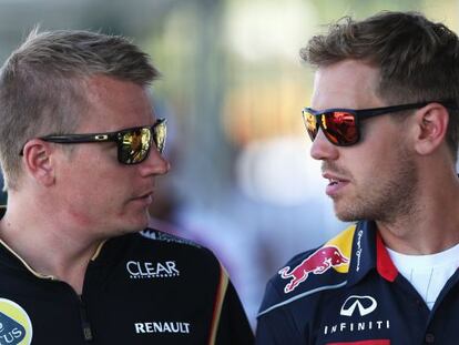 Raikkonen y Vettel, en Hungaroring.