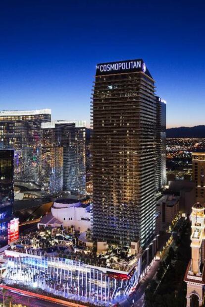 Vista exterior del hotel y casino The Cosmopolitan.