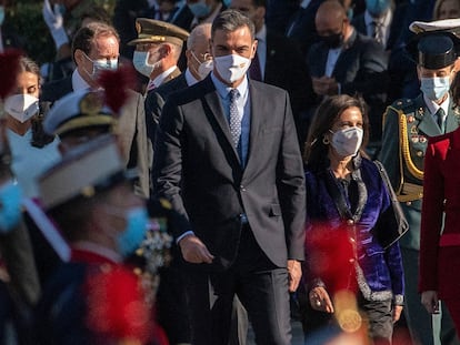 Spanish PM Pedro Sánchez at the National Day celebrations.
