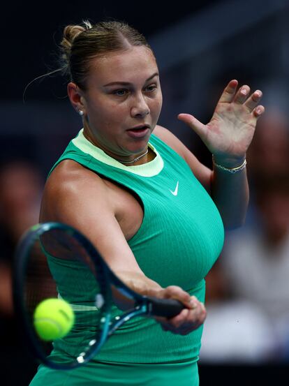 Anisimova, durante el partido contra Badosa.