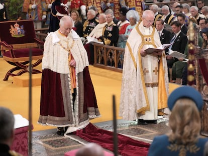 Un momento de la ceremonia de coronación del rey Carlos III de Inglaterra.