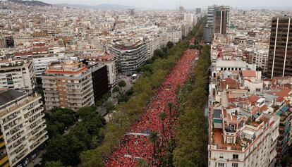 Imagen de la manifestación en la última Diada.