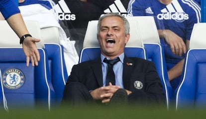 Mourinho, en el partido ante el Liverpool.