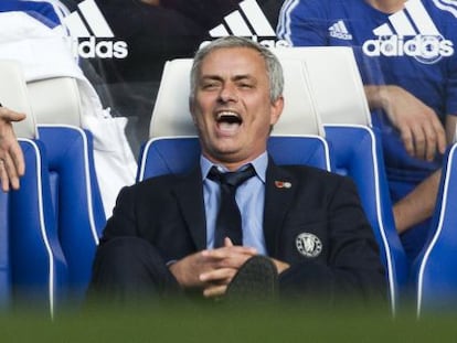 Mourinho, en el partido ante el Liverpool.