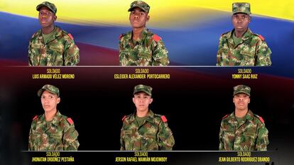 soldados asesinados en una emboscada de las disidencias de las FARC en el Cauca