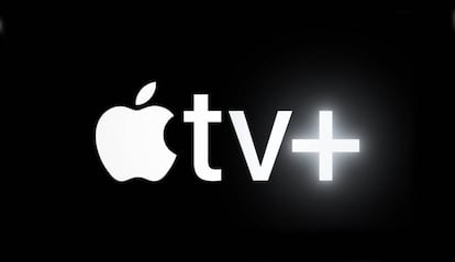 Logo Apple TV+ con fondo negro