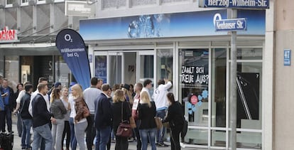 Tienda de O2, filial de Telefónica en Alemania.