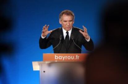 François Bayrou, presidente del actual Movimiento Demócrata, y candidato a las elecciones presidenciales francesas en un mitin el pasado día 21 en la ciudad de Nancy.