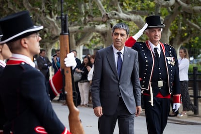 Josep Lluís Trapero, director de los Mossos, la semana pasada en el Parlament.