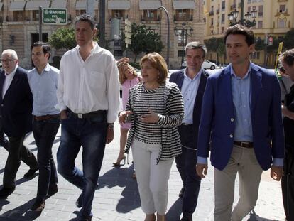 Los presidentes del PP de Navarra, Catalu&ntilde;a y Baleares junto a Bonig.