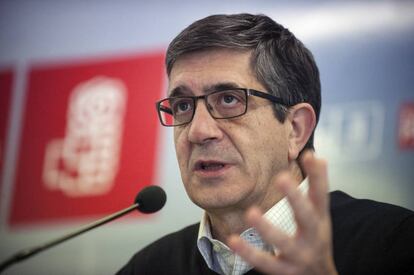 Patxi López en un acto de campaña.