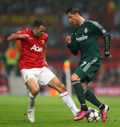 Ryan Giggs con Ronaldo