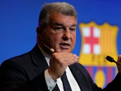 El presidente del FC Barcelona Joan Laporta