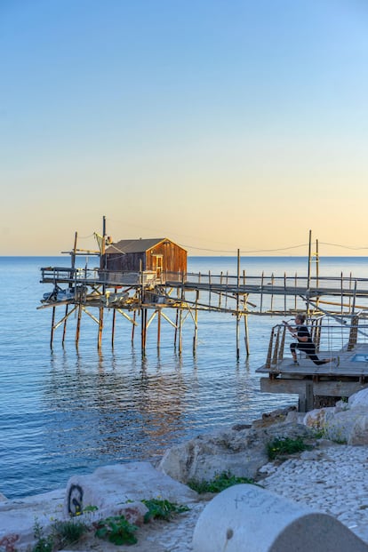 El 'trabucco' de la ciudad de Trmoli.