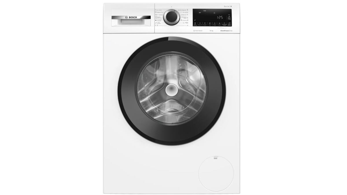 Lavadora de carga frontal de 10 kg Serie 6, de Bosch.