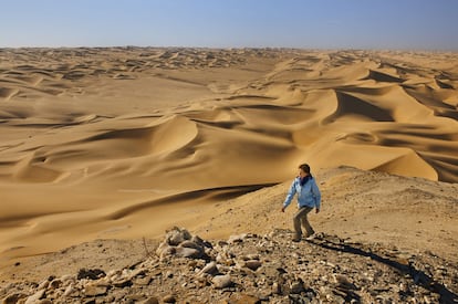El desierto desde Saddle Hill, en el parque nacional de las Dunas de Namibia.