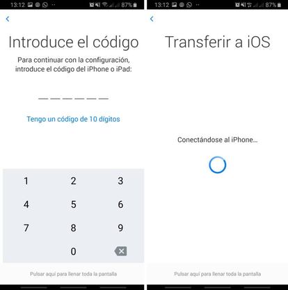 Aplicación Move to iOS desde Android.