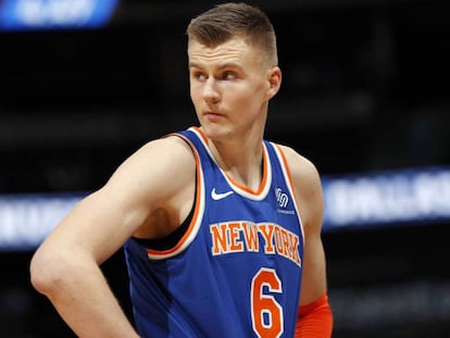  Krisptaps Porzingis con los Knicks.