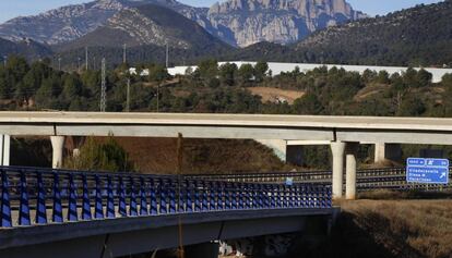 Obras del Cuarto Cintur&oacute;n a la altura de Viladecavalls