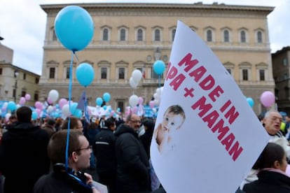 Concentración católica en Roma en apoyo a la familia el pasado 13 de enero.