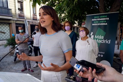 La portavoz municipal de Más Madrid, Rita Maestre, en la presentación del plan Crece Madrid Central, este jueves.