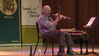 Dave Liebman en el concierto en el Conservatorio del Liceu.