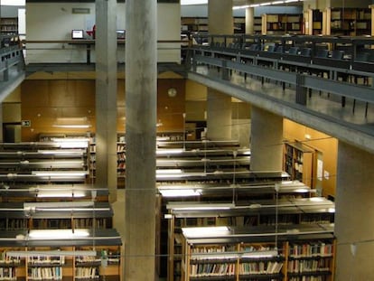 Vista de la biblioteca de la Universidad de Alcalá de Henares.