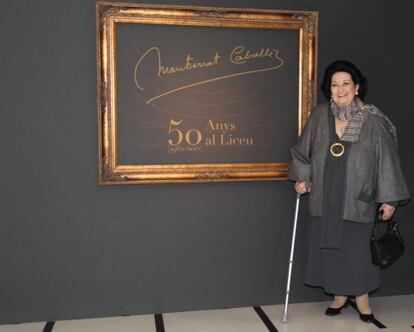 An archive image of Montserrat Caballé at Barcelona’s Liceo opera house.