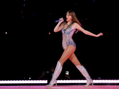 Singer Taylor Swift performs at her concert for the international 'The Eras Tour' in Tokyo, Japan February 7, 2024.