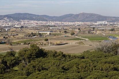 Terrenos entre El Prat, Gav&agrave; y Viladecans donde la Generalitat pretende que se construyan los macrocasinos de Eurovegas. 