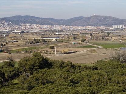 Terrenos entre El Prat, Gav&agrave; y Viladecans donde la Generalitat pretende que se construyan los macrocasinos de Eurovegas. 