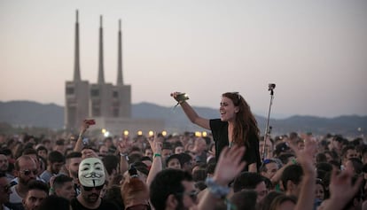 Les Tres Xemeneies, durant la Mercè.