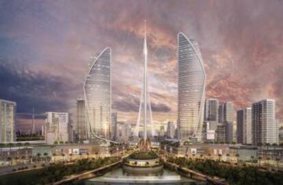 Imagen virtual del proyecto de Calatrava para Dub&aacute;i.