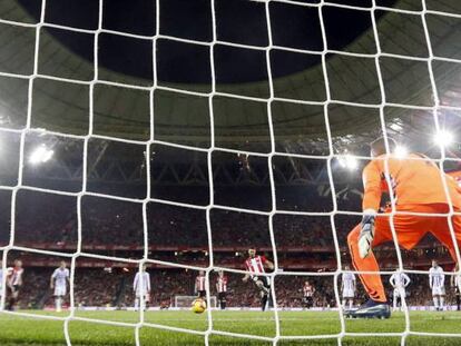 Partido de LaLiga disputado en el estadio de San Mamés por el Athletic de Bilbao y el Valladolid, en febrero de 2018. 