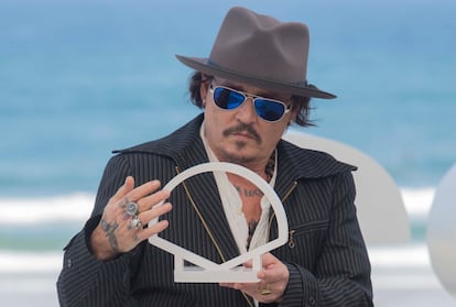 Johnny Depp, este martes en San Sebastián.