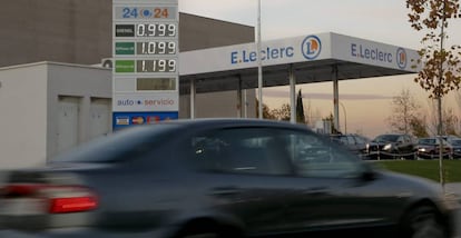Una gasolinera en Madrid.