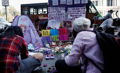 Memorial de Fátima, la niña de 7 años asesinada en México.