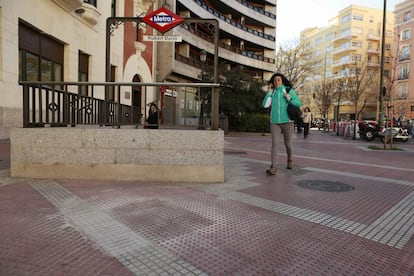 Zona de la glorieta de Rubén Darío en la que se encontraba el monolito de homenaje a Enrique de la Mata.