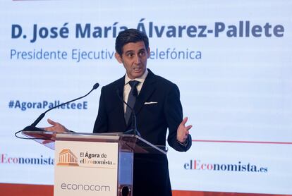 José María Álvarez-Pallete, este jueves, en la conferencia organizada por 'El Economista'.