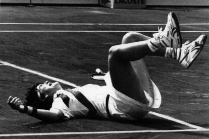 Tras ganar su primer torneo Roland Garros con 17 años, en 1989.