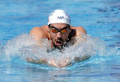 Phelps, durante sus entrenamientos en Mesa (Arizona)