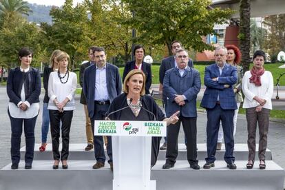 Itxaso Atutxa en la presentación de los candidatos al Congreso y Senado