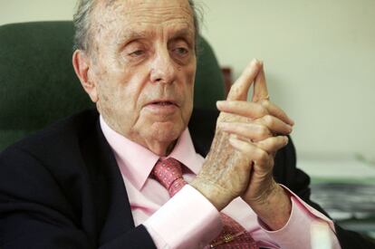 Manuel Fraga, durante una entrevista con EL PAÍS en julio de 2007.