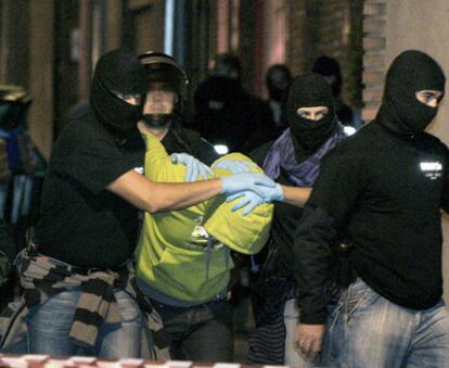 Imagen de una de las detenciones en Bilbao