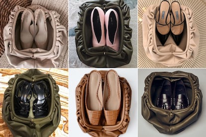 El meme más ‘instagrameable’.

A la directora de moda de Le Monde y estilista para Givenchy o Nº21, Suzanne Koller, se le ocurrió meter unos zapatos en el bolso y compartir la foto con #myhandbagatemyshoes (mi bolso se comió mis zapatos): el hashtag hoy acumula casi 500 publicaciones. Triunfa entre una clientela huérfana del Céline (con acento) de Phoebe Philo.