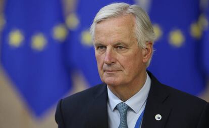 Michel Barnier, jefe negociador de la Comisión Europea, este jueves en el Parlamento Europeo.