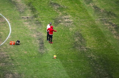 La cancha del Azteca el pasado 10 de noviembre. 