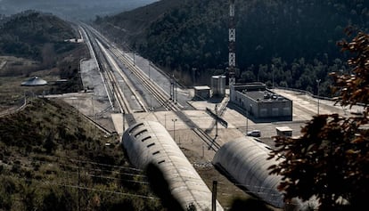 Túnels del pas transfronterer de l'AVE al Pertús, a la boca sud.