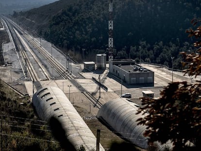 Túnels del pas transfronterer de l'AVE al Pertús, a la boca sud.